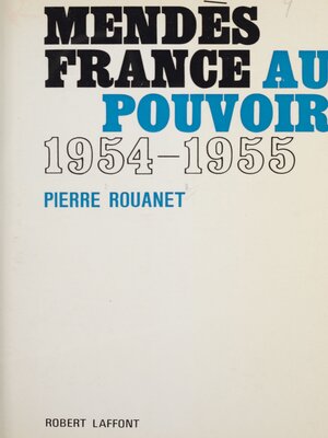 cover image of Mendès France au pouvoir